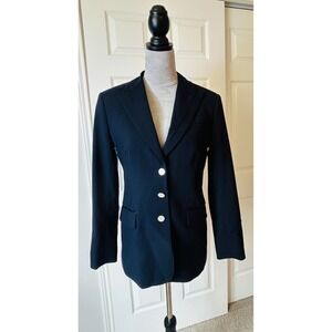 Twinhill Blazer‎ Jacket Fitted Career Interview Business Navy Blue 6R